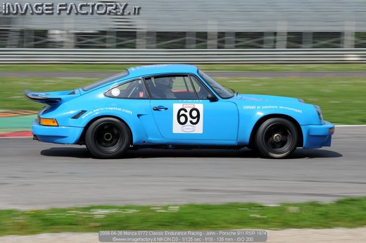 2008-04-26 Monza 0772 Classic Endurance Racing - John - Porsche 911 RSR 1974